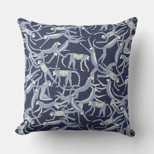 Coussin bleu singe (Recto)