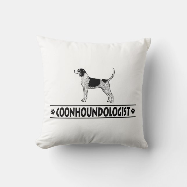Coussin Bleu Tick Coonhound (Recto)