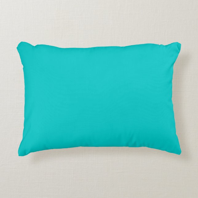 Coussin bleu turquoise solide (Devant)