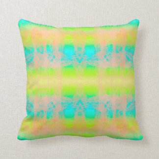 coussin bleu vert