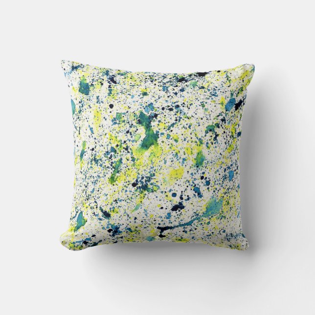 Coussin Bleu, vert et jaune (Recto)