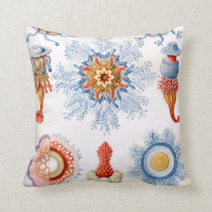 Coussin Bleuet de méduses d'Ernst Haeckel Siphonophorae !