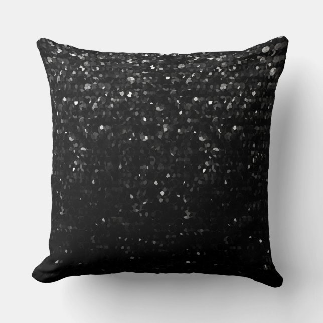 Coussin Bling en cristal noir Strass (Recto)
