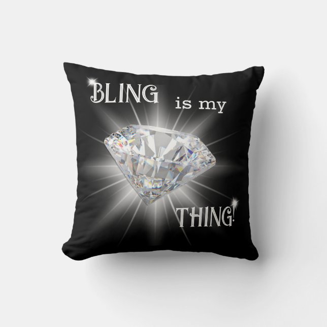 Coussin Bling est mon truc Diamond Sparkle (Recto)