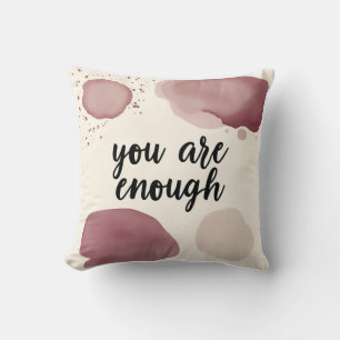 Coussin Blobs d'aquarelle en Mauve & Crème