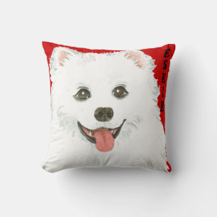 Coussin Bloc de couleur Eskimo Chien américain