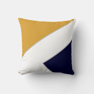 Coussin Bloc de couleur jaune moderne du milieu du siècle