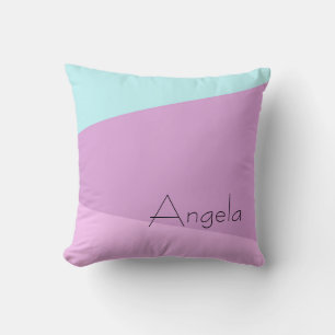 Coussin bloc de couleur minimaliste bleu violet pour perso