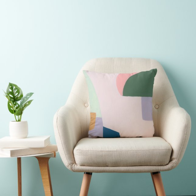 Coussin Bloc de couleur Peinture Abstraite Art original (Chaise)