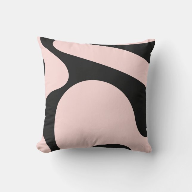 Coussin Bloc de couleur rose minimaliste moderne Abstrait (Recto)