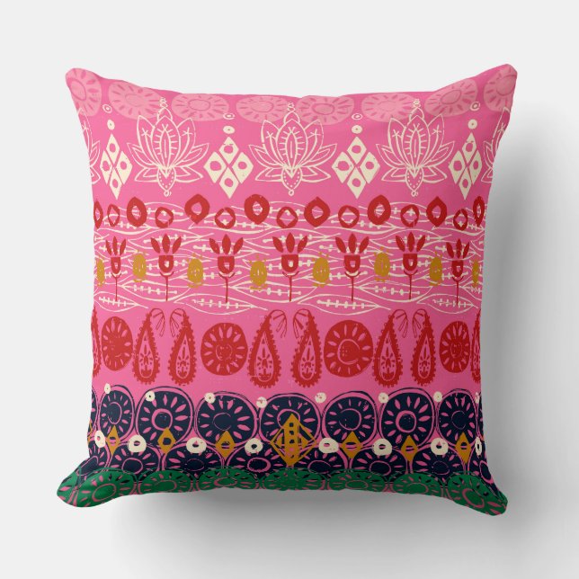 Coussin bloc lotus rose (Recto)