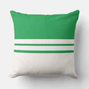 Coussin Blocage de couleur blanc vert clair moderne