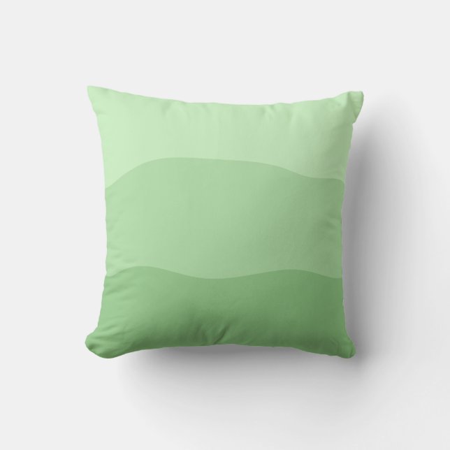Coussin Blocs couleur forme organique Sage Vert (Recto)