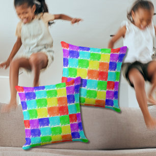 Coussin Blocs de couleurs modernes Motif Abstrait