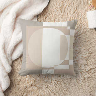 Coussin Blocs géométriques beige – Simple et élégant