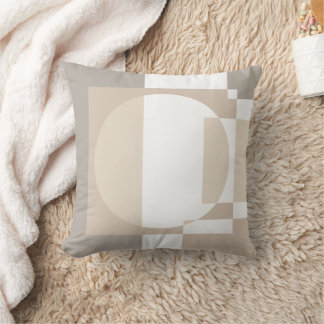 Coussin Blocs géométriques beige – Simple et élégant