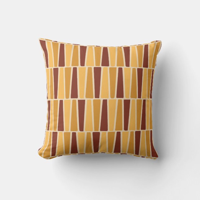 Coussin Blocs modernes du milieu du siècle dans les tons t (Recto)