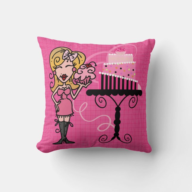 Coussin Blond Haired Baker (Recto)