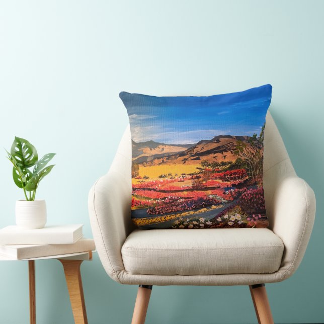Coussin Bloom du désert, par Gary Poling (Chaise)