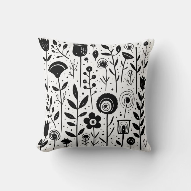 Coussin Blooms monochromes (Recto)