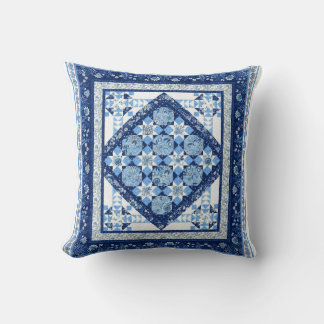 Coussin Blue and White 