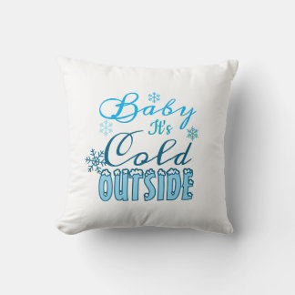 Coussin Blue Baby It's Cold Outside Winter Snowflak