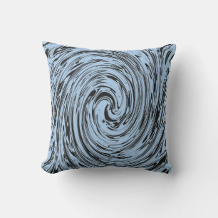 Coussin Blue Black Fils Motif Abstrait élégant cadeau