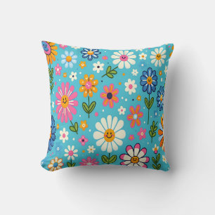 Coussin "Blue Bloom Bliss"