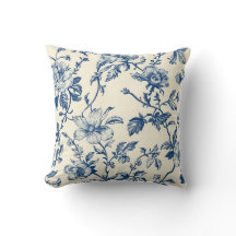 Blue Chinoiserie Floral Vintage Botanique