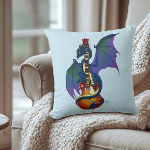 Coussin Blue Dragon Sunburst Guitare Music