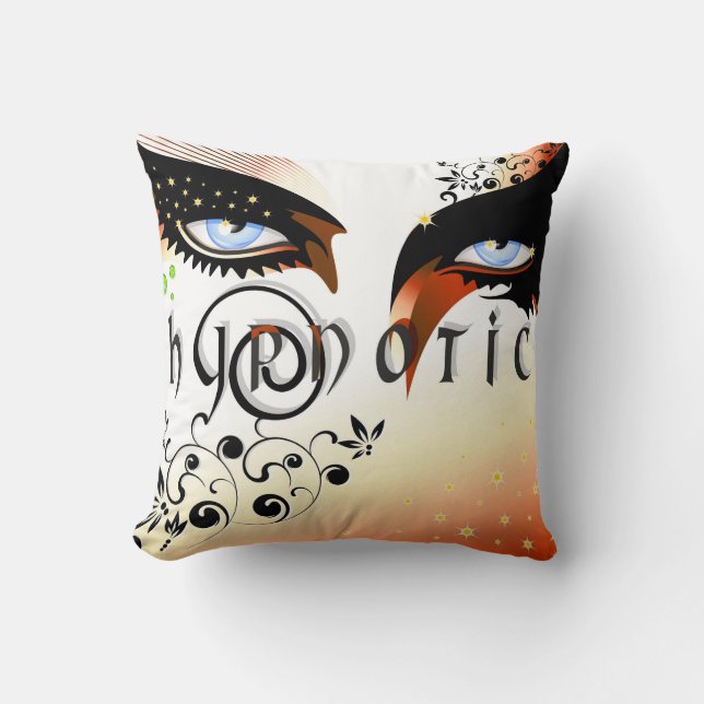 Coussin Blue Hypnotic Eyes se maquiller (Recto)