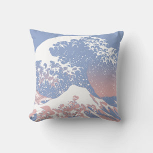 Coussin Blue Serenity et Rose Quartz Great Wave