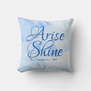 Coussin Blue Sky Inspirational Lever et brillant Verse de 