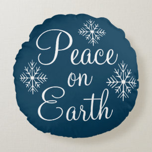 Coussin Blue Snowflake Paix sur Terre