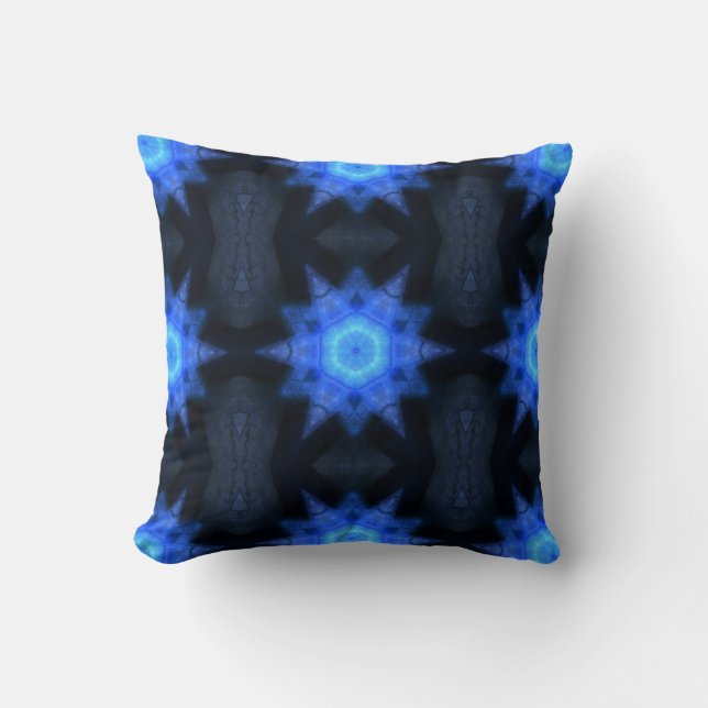 Coussin Blue Star Kaleidoscopic (Recto)