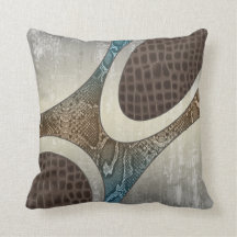 Blue&Tan Abstrait Snakeskin & Croc