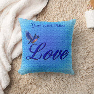 Coussin Bluebird Love Personnalisé