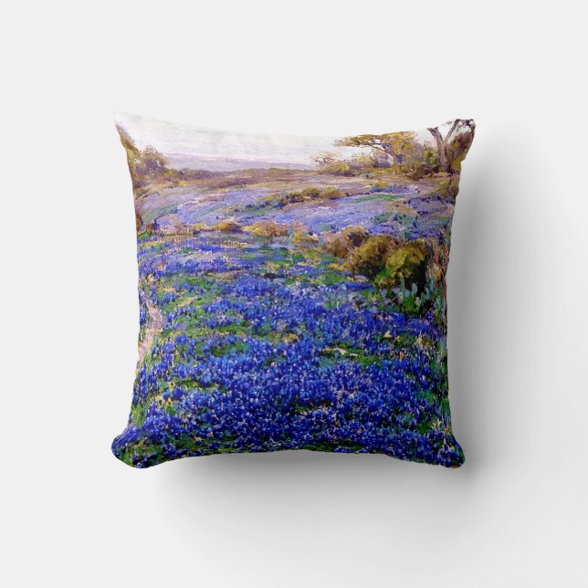 Coussin Bluebonnets à Twilight, au nord de San Antonio, (Recto)