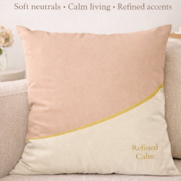 Coussin Blush Gold Harmony Throw Pillow