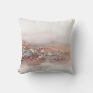 Coussin Blush Terracotta Or Impasto 3D Moderne Doré