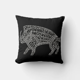 Coussin Boar sauvage avec Runes
