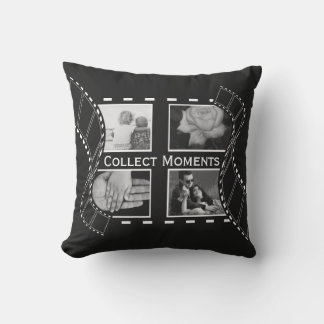 Coussin Bobine de film noir et blanc avec photo personnali