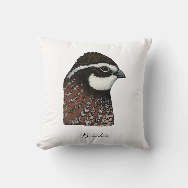 Coussin Bobwhite Quail Head (Recto)