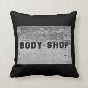 Coussin Body Shop en noir