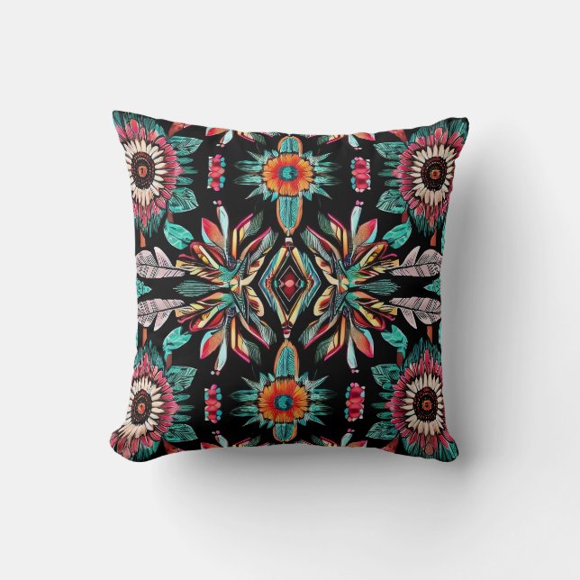Coussin Bohemain amérindien (Recto)