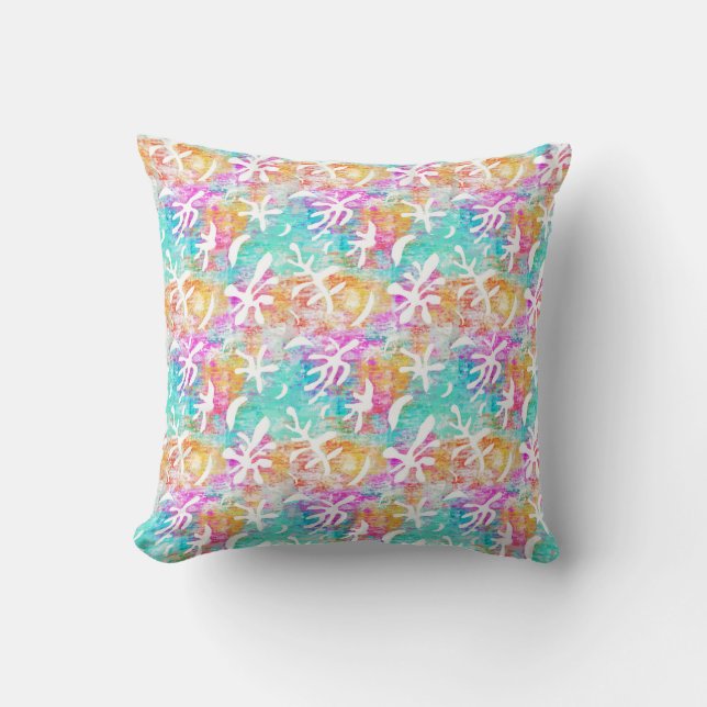 Coussin Boho Abstrait Matisse Formes botaniques (Recto)