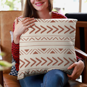 Coussin Boho Aztec Terracotta