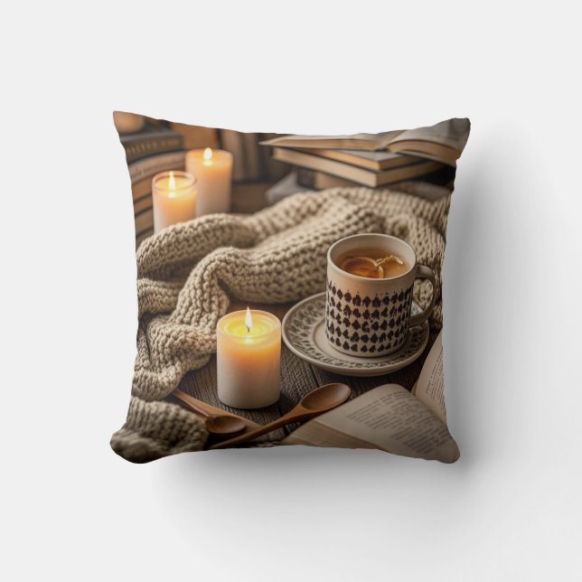 Coussin Boho Cosy Chaud Chandelier lumières (Recto)
