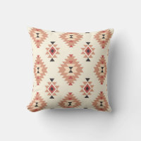 Boho Cream et Dusty Rose Southwest Aztec Design