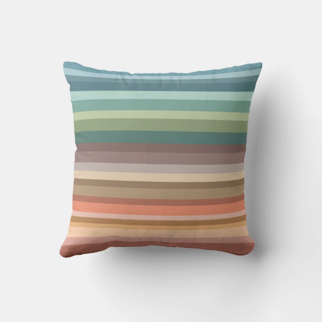 Coussin Boho Moderne Chic Rayures  (Verso)